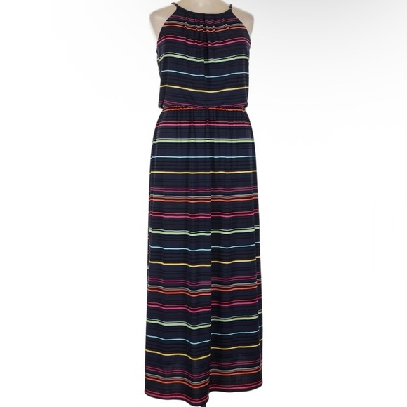 Maurices Dresses & Skirts - Maurice’s Women’s Multi Color Stripes Navy Sleeveless Maxi Dress 3X